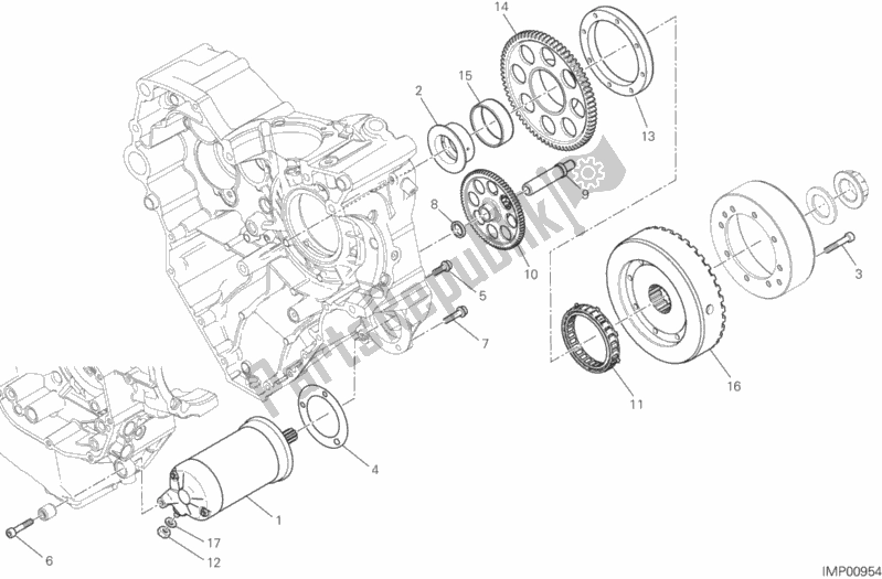 All parts for the Electric Starting And Ignition of the Ducati Multistrada 1200 S ABS USA 2017